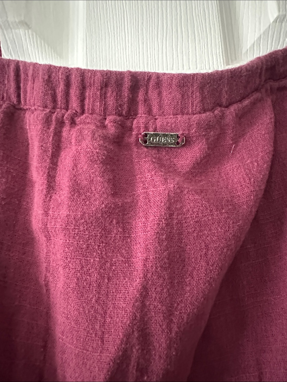 GUESS Plum Button-Front Drawstring Romper - Picture 5 of 6